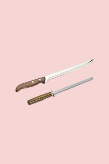 Schinkenmesser und Wetzstab