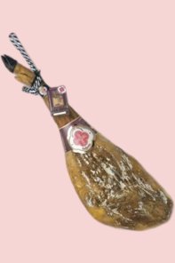 Serrano Schinken “Jamon Iberico de Bellota” Beher Etikette Schwarz (Hinterschinken)
