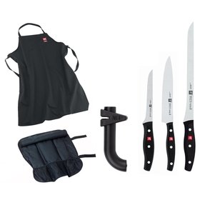 Messerset Zwilling Twin Pollux in einer Canvas-Rolltasche Messerset Zwilling Twin Pollux in einer Canvas-Rolltasche