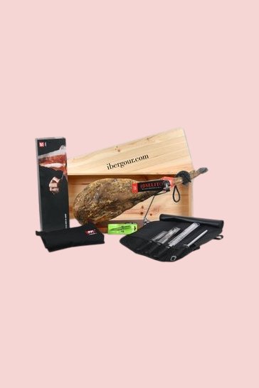 Geschenkkorb Olé mit spanischen Jamon serrano Schinken (ref. 15J05)