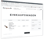 Bildschirm von Einkaufswagen IberGour