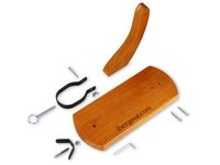 Teile des Schinkenhalters und Schlüssel zum Zusammenbau